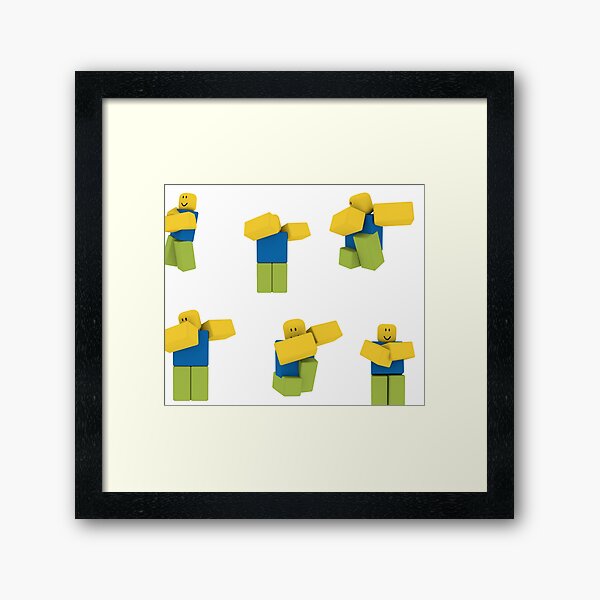 Roblox Noobs Oof Sticker Pack Stickers Framed Art Print By Smoothnoob Redbubble - you noob sticker roblox