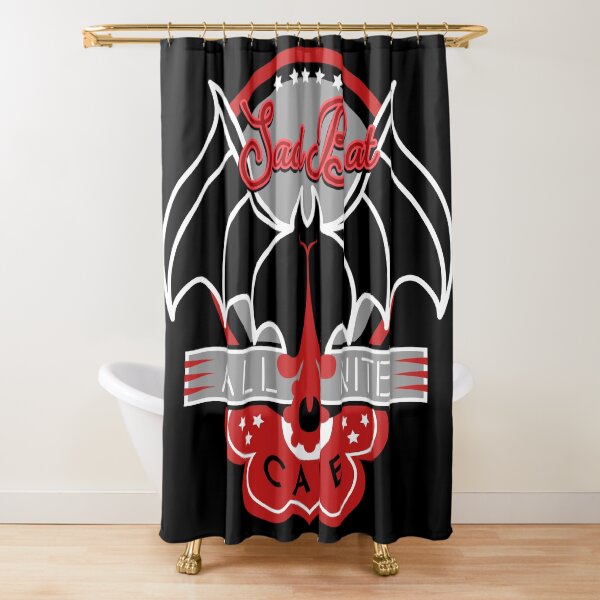 Sad Bat Cafe Shower Curtain