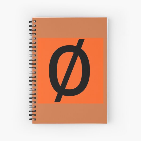 Empty Set - Unicode Character “∅” (U+2205) Spiral Notebook