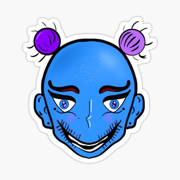 "Blue Face Baby" Sticker by Jaipire22 Redbubble