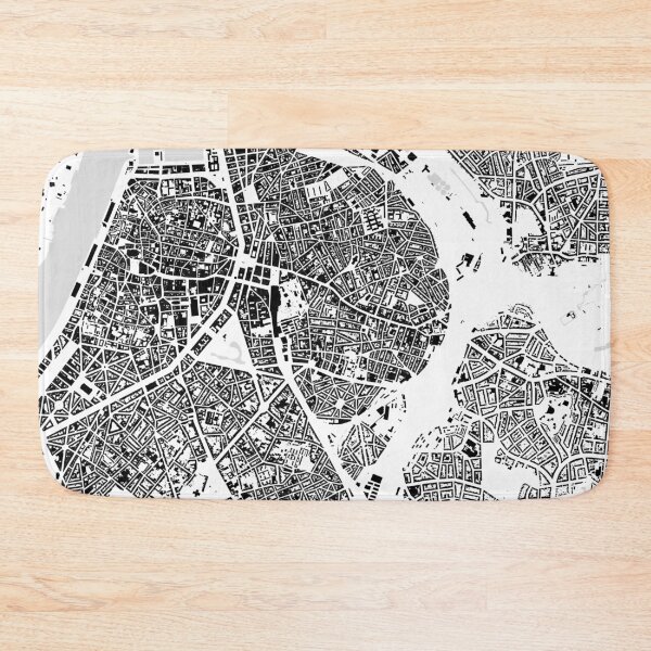 Item preview, Antwerp black & white building city map designed and sold by Intrepix.