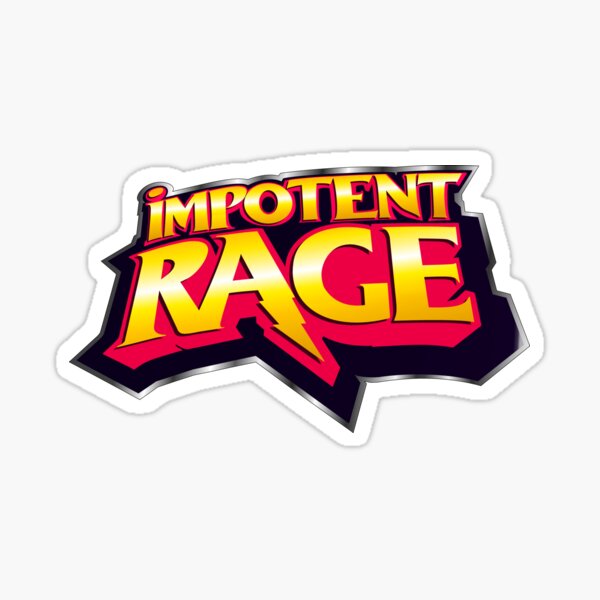 "Impotent Rage" Sticker by DarthTourtis Redbubble
