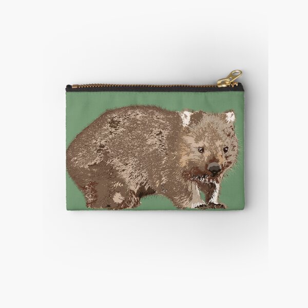 Item preview, Wombat (Vombatus ursinus) on gum green designed and sold by ChrissyWild.
