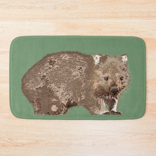 Item preview, Wombat (Vombatus ursinus) on gum green designed and sold by ChrissyWild.