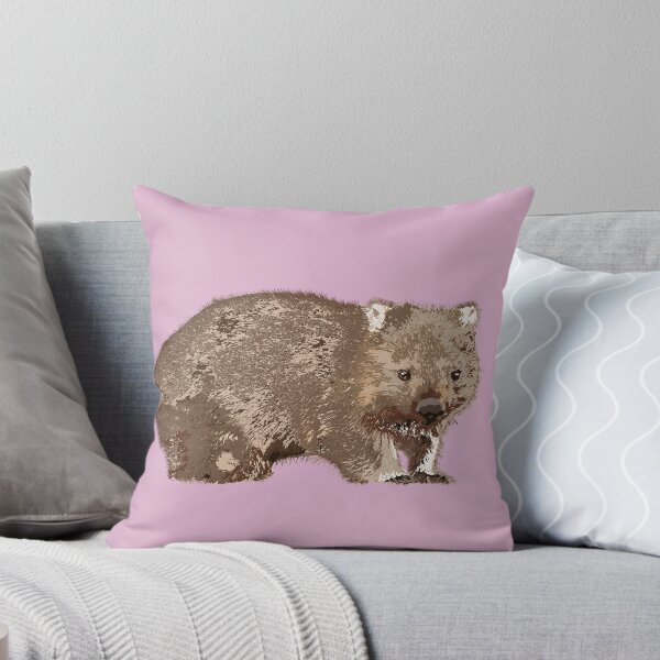Item preview, Wombat (Vombatus ursinus) on pink designed and sold by ChrissyWild.