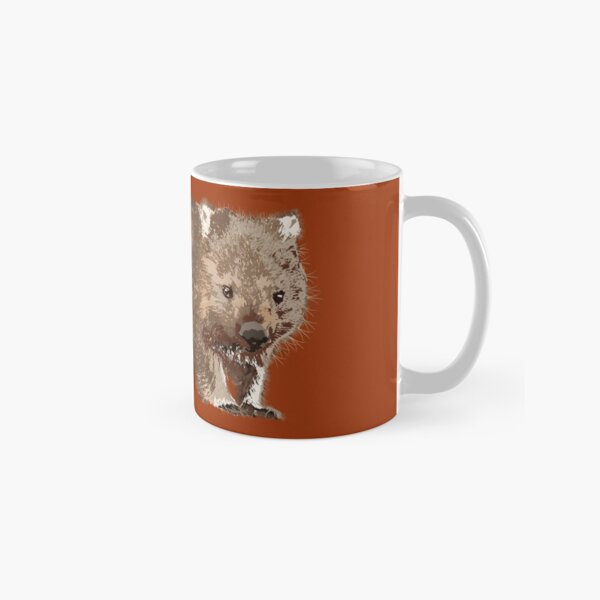 Wombat (Vombatus ursinus) on rust Classic Mug
