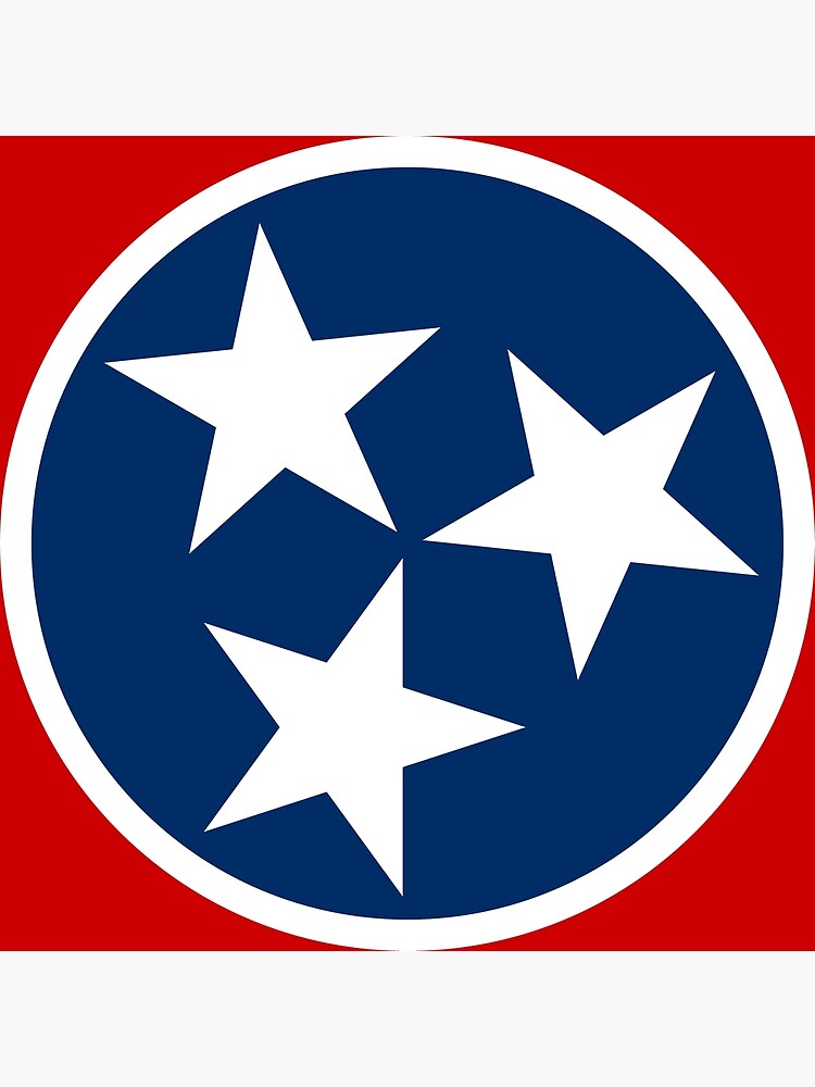 "Tennessee State Flag Blue White Stars" Poster for Sale by ArgosDesigns