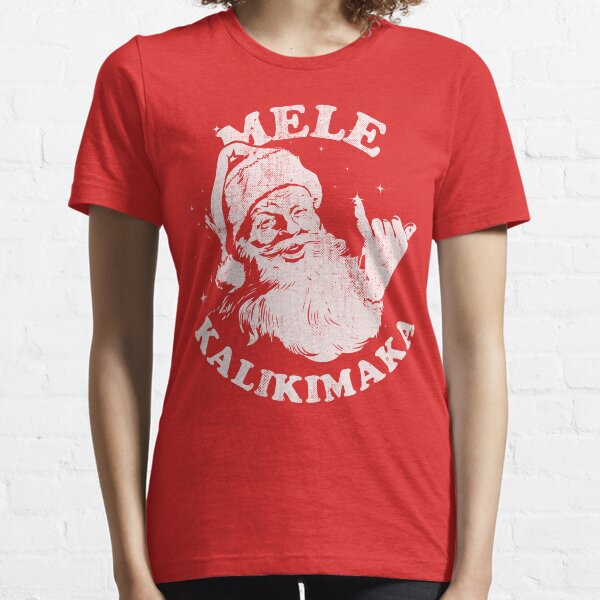 Retro Christmas Mele Kalikimaka Santa Shaka Hawaii Essential T-Shirt