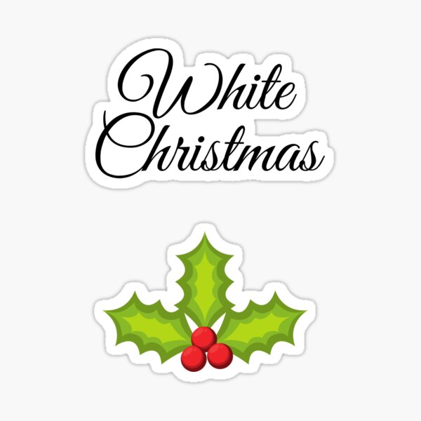 White Christmas 4 Sticker