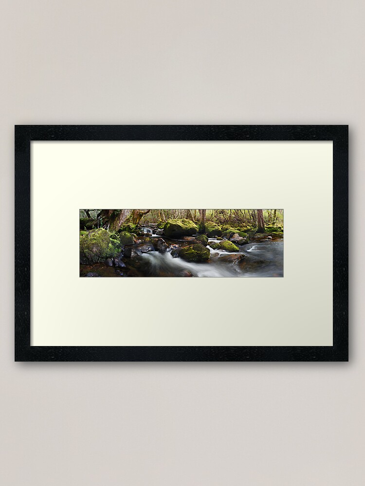 Thumbnail 2 of 7, Framed Art Print, Pine Valley Stream, Lake St Clair National Park, Tasmania designed and sold by Chockstone.