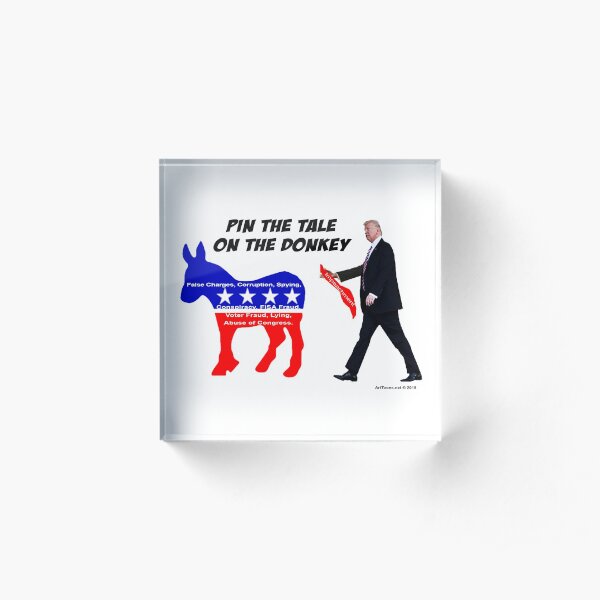 Pin The Tale On The Donkey Acrylic Block