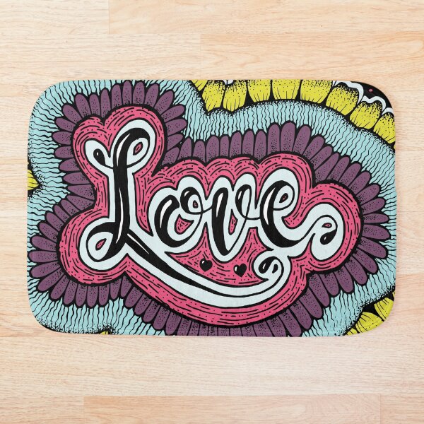 Psychedelic Love Bath Mat