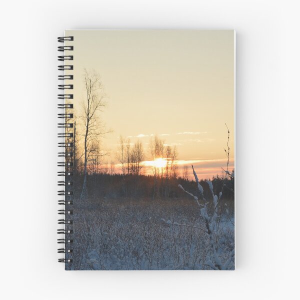 Item preview, Snowy edge of winter forest morning sunrise designed and sold by yarvin13.