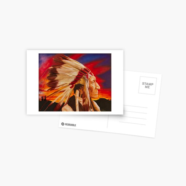 Native American Chief Postcard