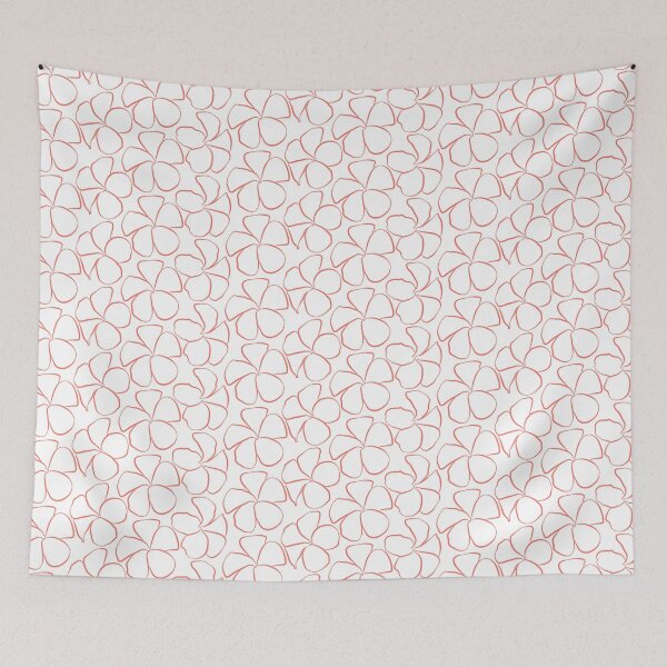 Aperçu de l'œuvre Frangipanier - Corail vivant sur blanc créée et vendue par Sally Cummings.