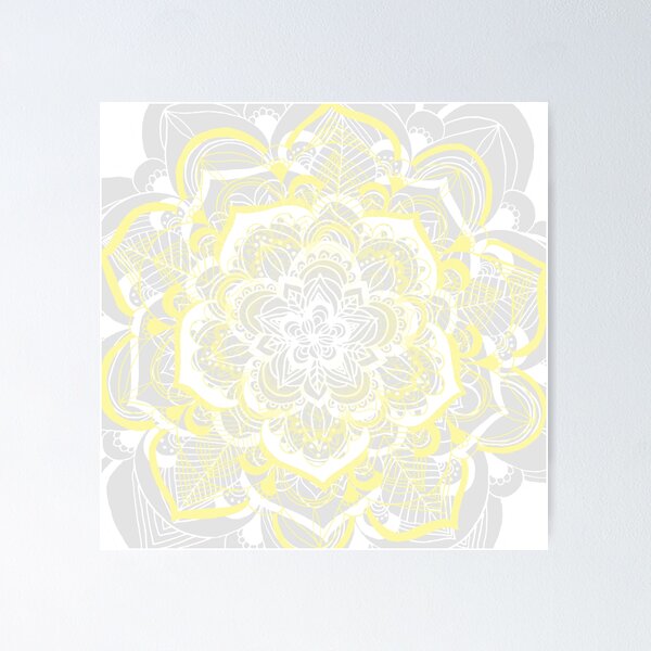 Item preview, Woven Fantasy - Yellow, Grey & White Mandala designed and sold by Tangerine-Tane.