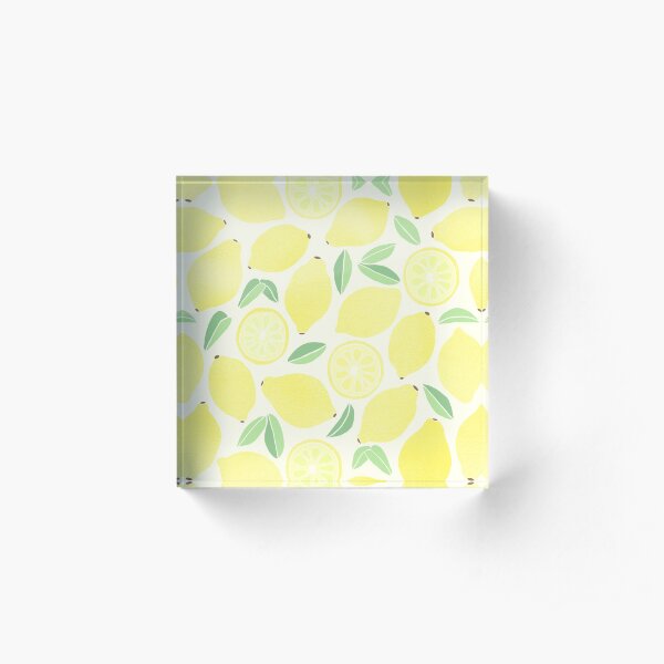 Summer Lemons Acrylic Block