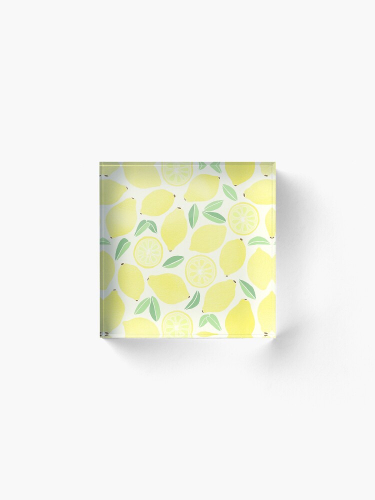 Alternate view of Summer Lemons Acrylic Block