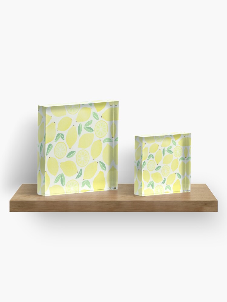 Alternate view of Summer Lemons Acrylic Block