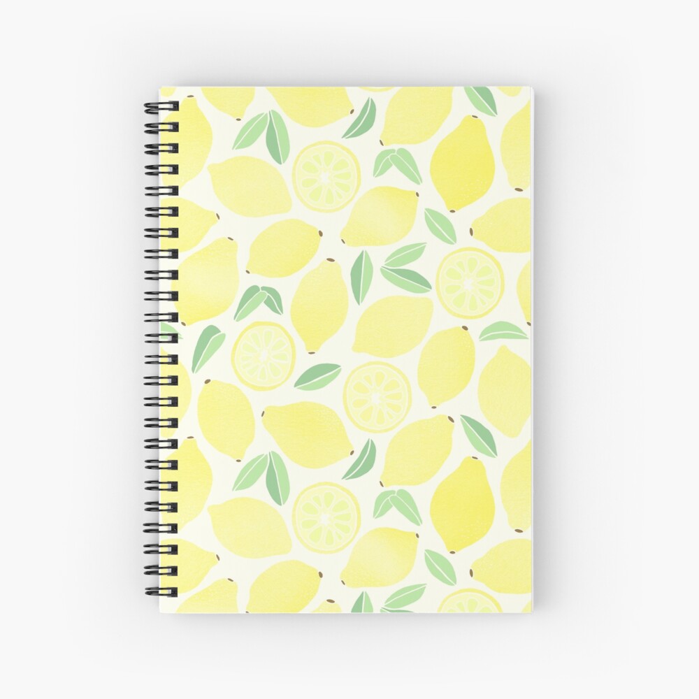 Summer Lemons Spiral Notebook