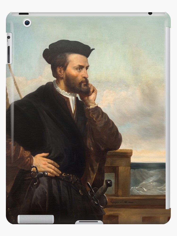 Jacques Cartier Portrait By Theophile Hamel French Navigator And Explorer Nouvelle France Quebec Canada Hd Ipad Case Skin By Iresist Redbubble