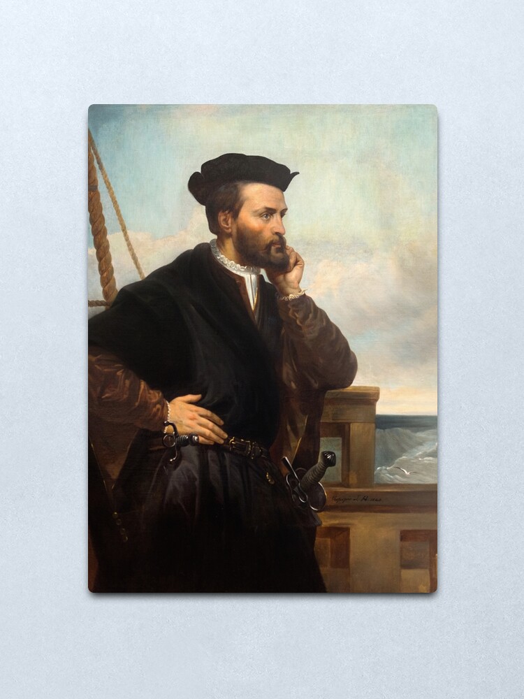 Jacques Cartier Portrait By Theophile Hamel French Navigator And Explorer Nouvelle France Quebec Canada Hd Metal Print By Iresist Redbubble