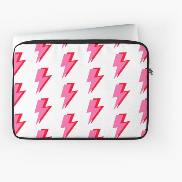 Pink and Red Lightning Laptop Sleeve