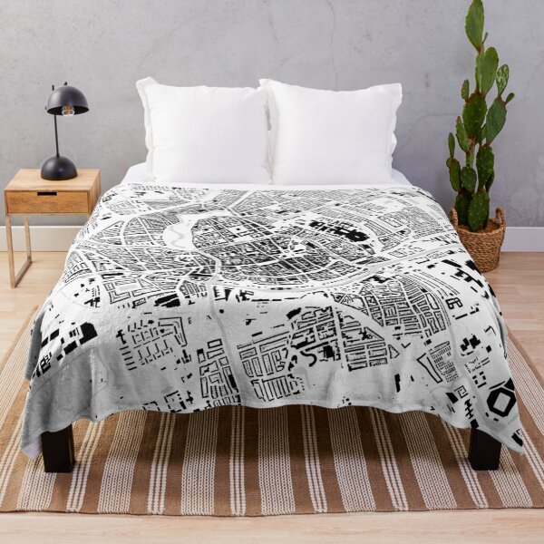 Item preview, Groningen black & white building map designed and sold by Intrepix.