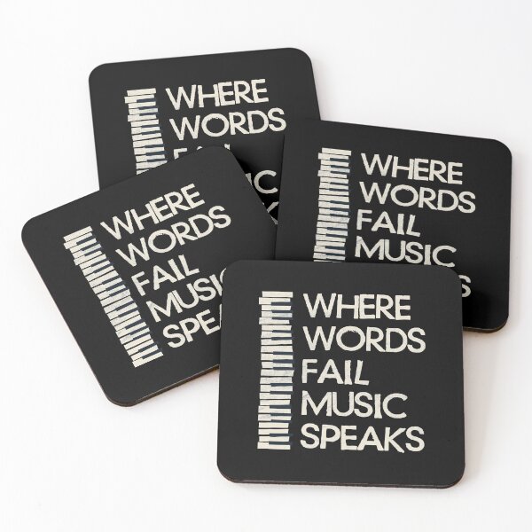 Aperçu de l'œuvre Where Words Fail Music Speaks gift créée et vendue par coolprint.