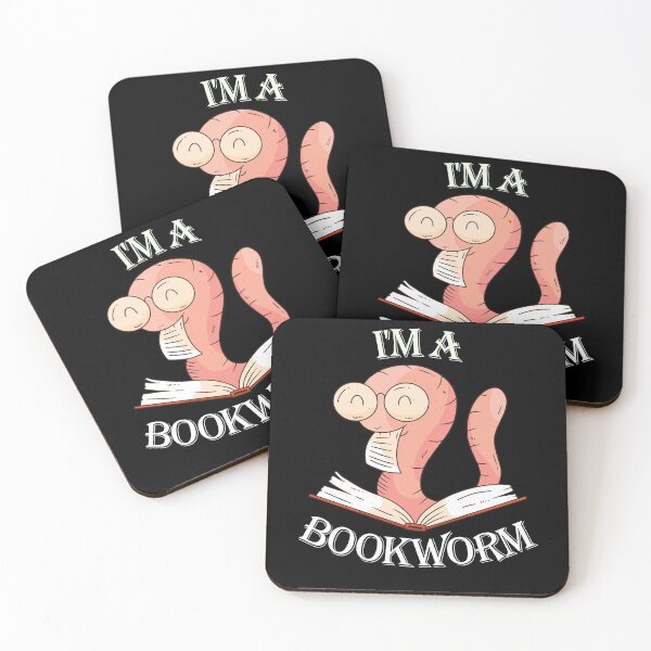 Item preview, I'm a Bookworm Book Reading Cartoon Funny School Kids Gift designed and sold by peter2art.