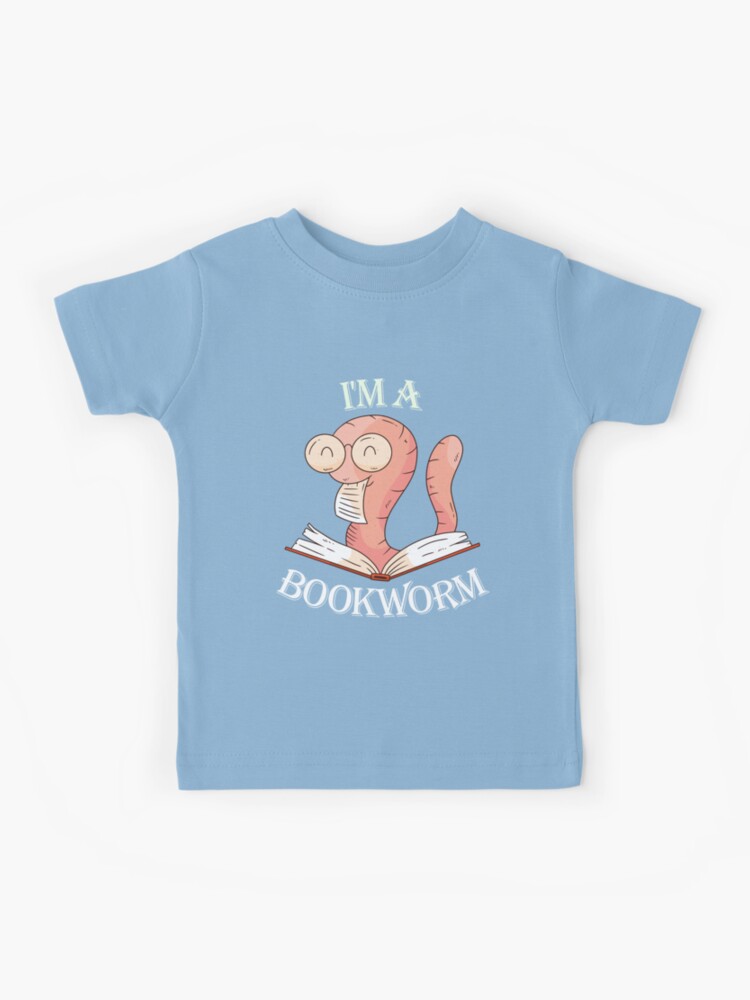 Kids Bookworm Book Reading School Fun Boys Girls & T Shirt Design Kids Bookworm Book Reading School Fun Boys Girls & T Shirt Design