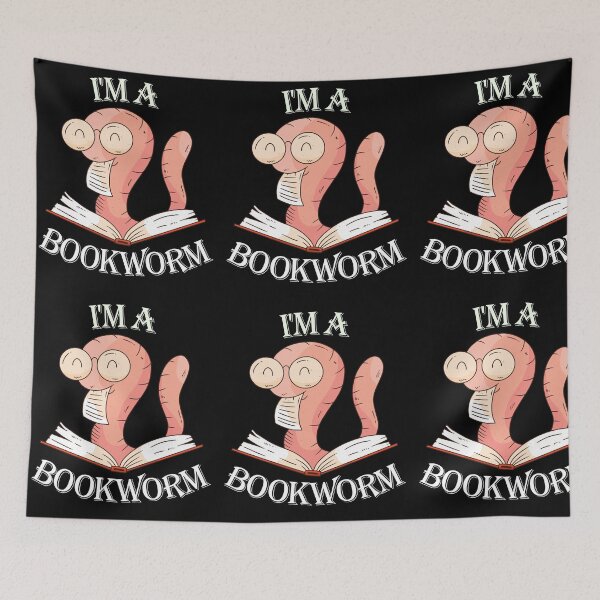 Item preview, I'm a Bookworm Book Reading Cartoon Funny School Kids Gift designed and sold by peter2art.