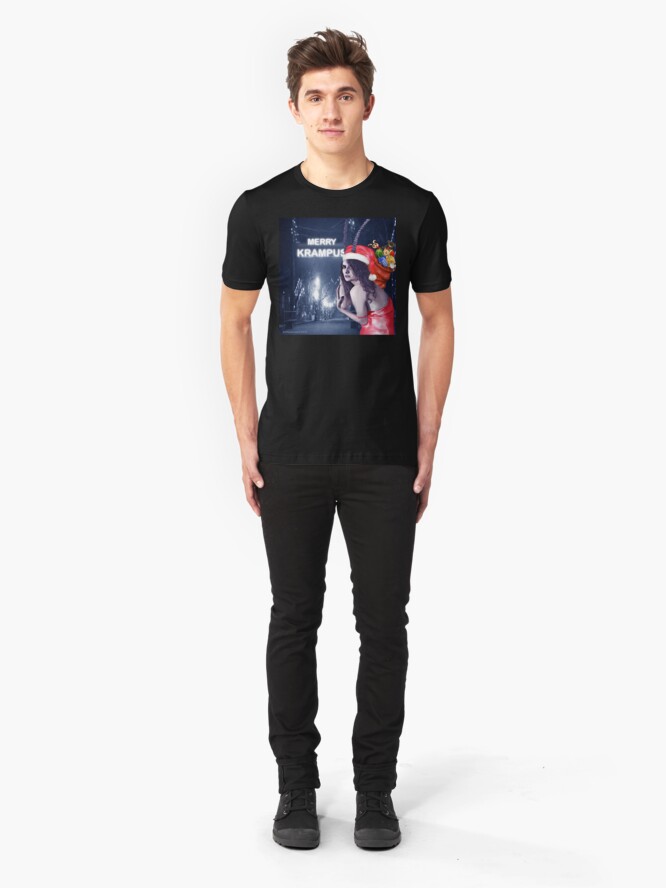 Alternate view of Krampus Claws Is Coming To Town Slim Fit T-Shirt