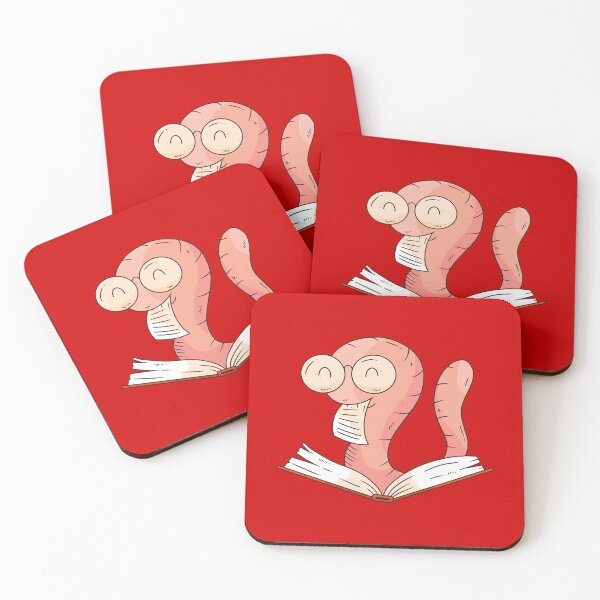 Item preview, Funny Bookworm Book Reading Cartoon Literature Friends Gift designed and sold by peter2art.