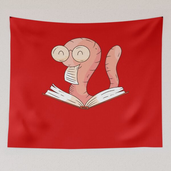 Item preview, Funny Bookworm Book Reading Cartoon Literature Friends Gift designed and sold by peter2art.