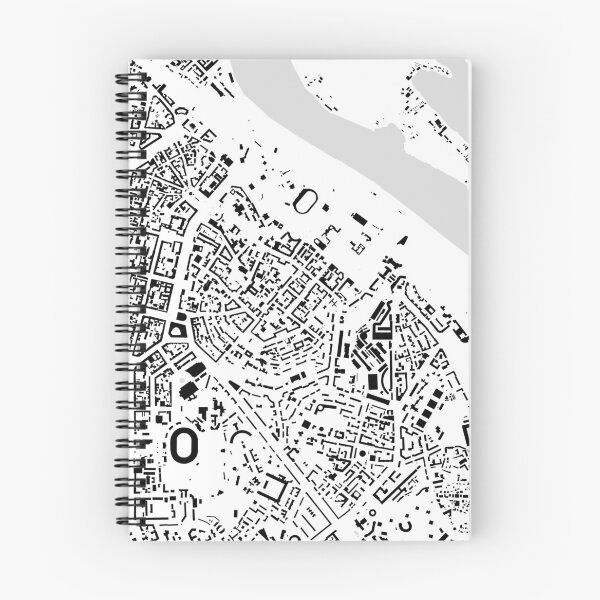 Artikelvorschau, Kiew schwarz & weiß Gebäude Stadtplan entworfen und verkauft von Intrepix.