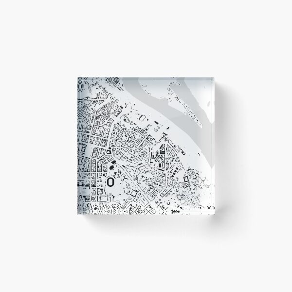 Artikelvorschau, Kiew schwarz & weiß Gebäude Stadtplan entworfen und verkauft von Intrepix.