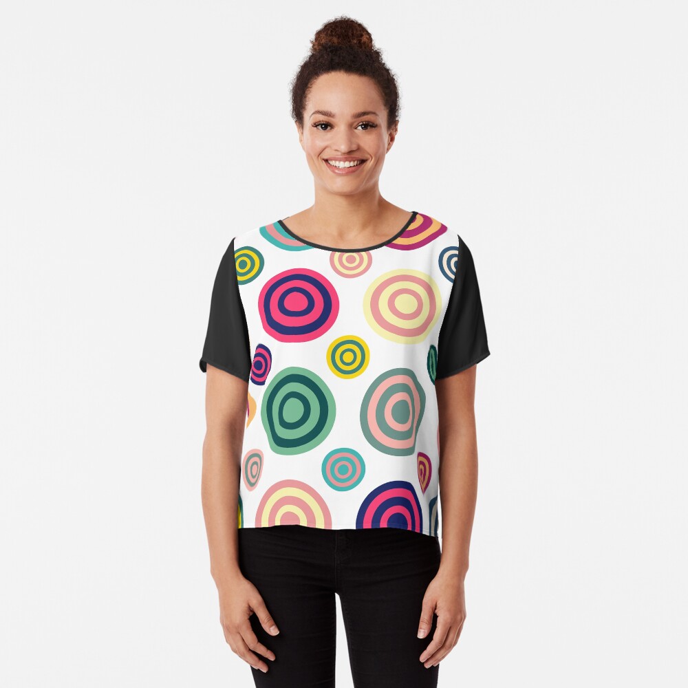 Blob and Weave Chiffon Top
