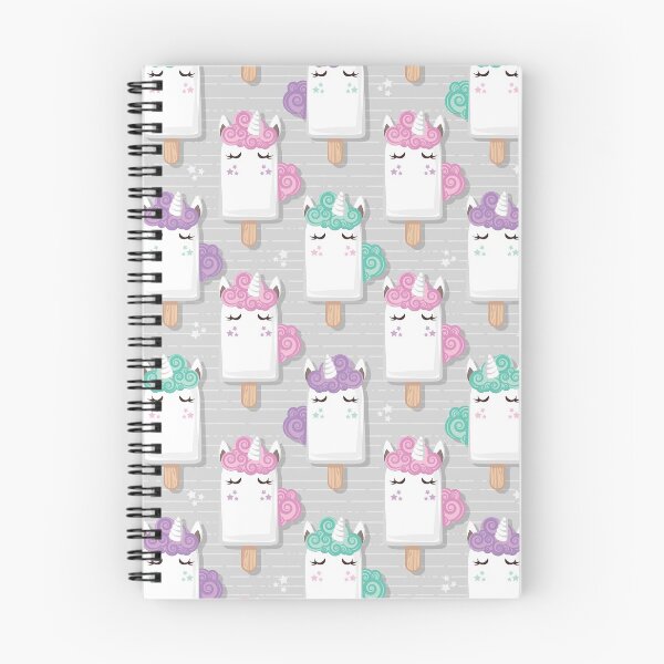 Item preview, Kawaii Cuddly Unicorn Ice Creams // animal popsicles on light grey background designed and sold by SelmaCardoso.