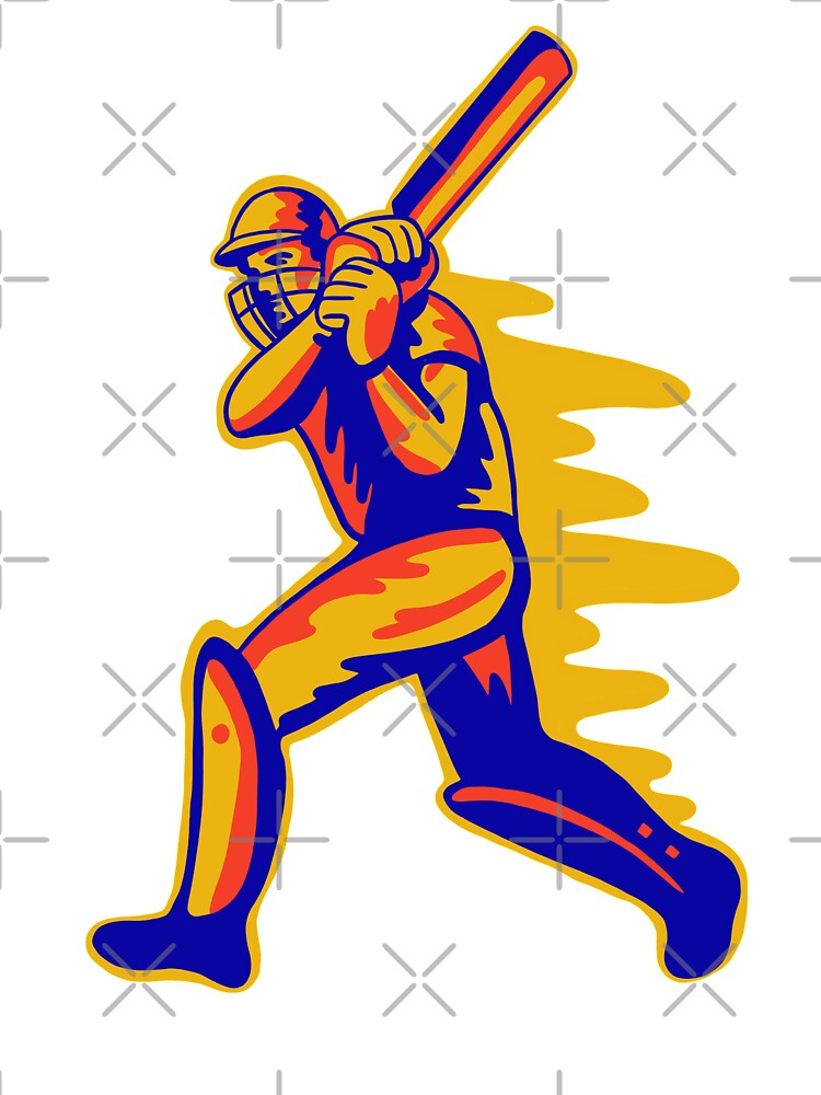 How to draw a cricket batsman - YouTube