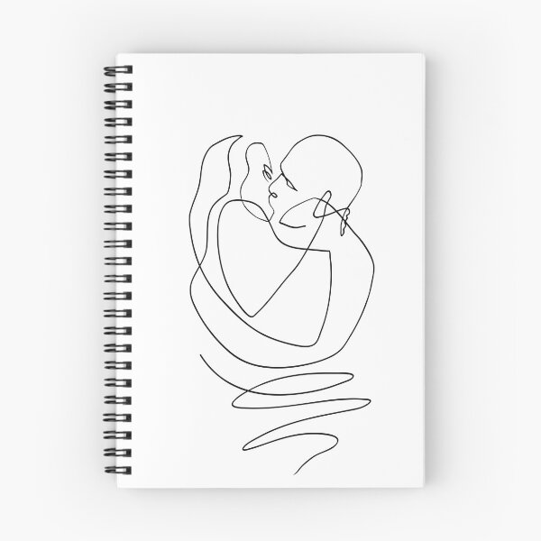 Item preview, Lovers Kiss - Couple Line Art designed and sold by TheRedFinch.
