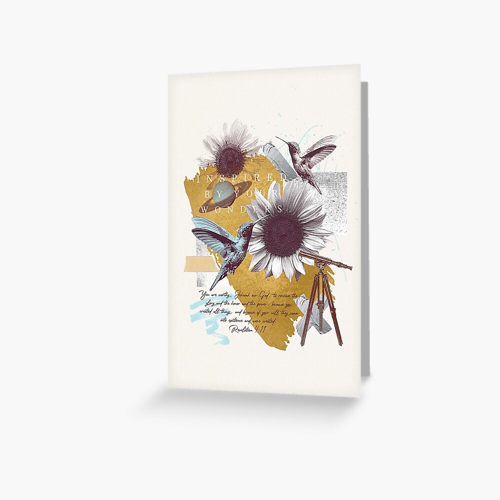 "INSPIRED BY YOUR WONDERS" Greeting Card for Sale by JenielsonDesign