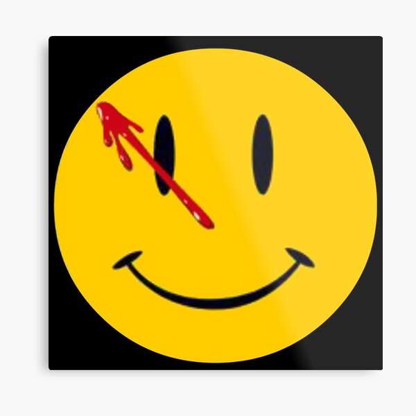 Bleeding Smiley Face Metal Print