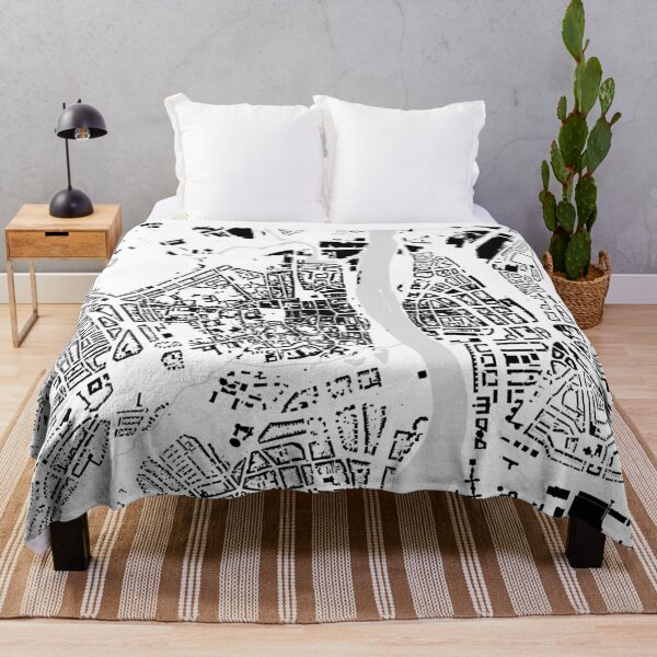 Item preview, Maastricht black & white building city map designed and sold by Intrepix.