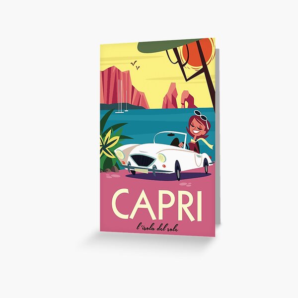 Capri map poster Art Board Print for Sale by Gary Godel