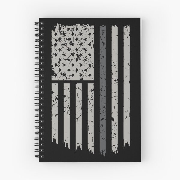 Aperçu de l'œuvre Drapeau américain en détresse, agent pénitentiaire Thin Silver Line créée et vendue par BlueShop.