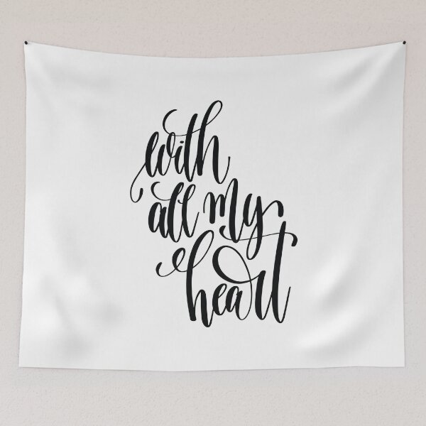 Item preview, With All My Heart Inspirational Quotes designed and sold by ProjectX23.