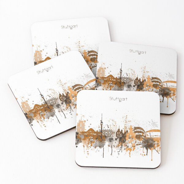 Item preview, Stuttgart Germany City Warm Skyline designed and sold by DimDom.