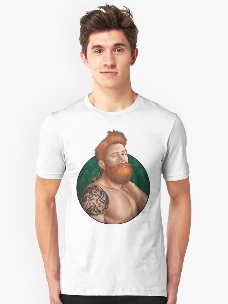 Alternate view of Irish eyes with background Slim Fit T-Shirt