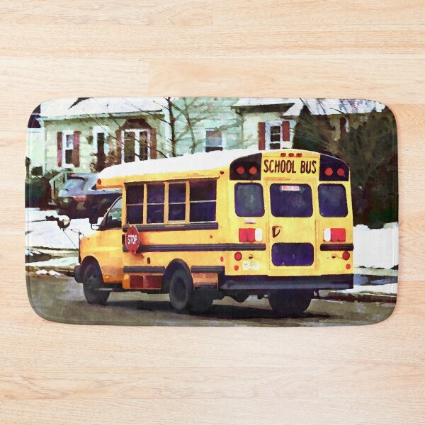 Item preview, School Bus Driving Home in Winter designed and sold by Susan Savad.